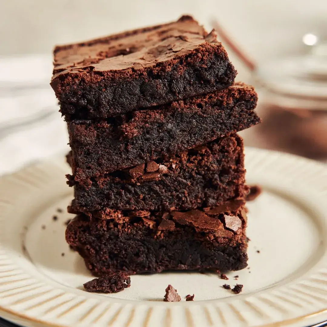 Brownie de chocolate em camadas